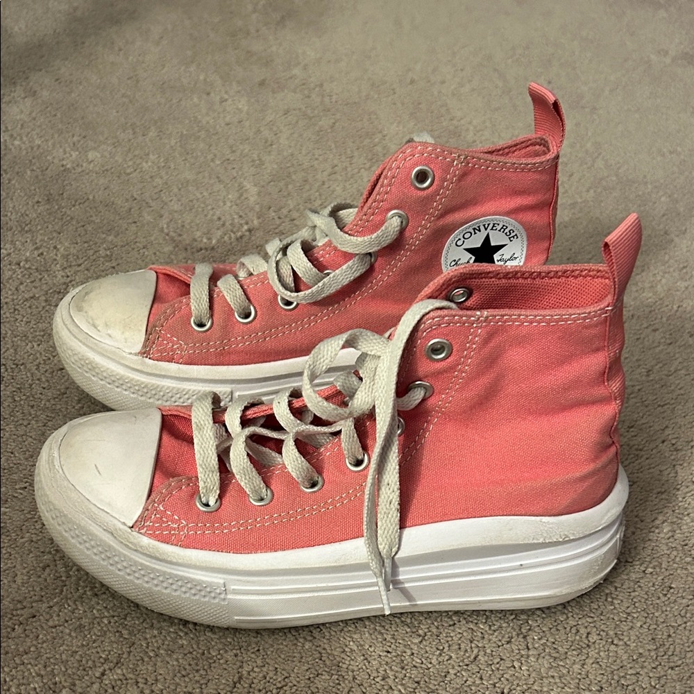 Converse Pink Platform High-Top Sneakers